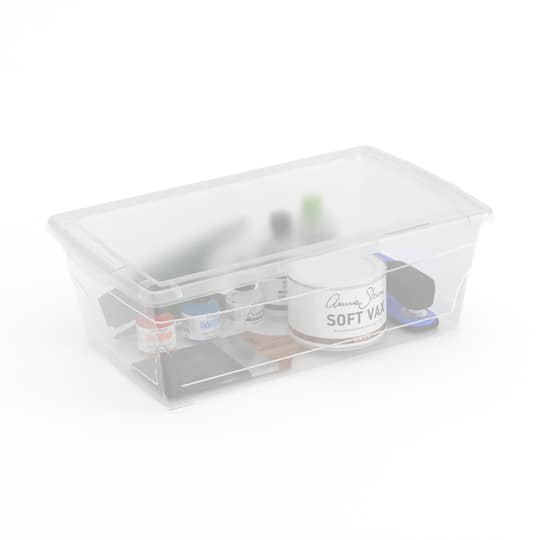 12 Packs: 5 ct. (60 total) 6.1qt. Clear Storage Cases with Snap-On Lids by Simply Tidy®